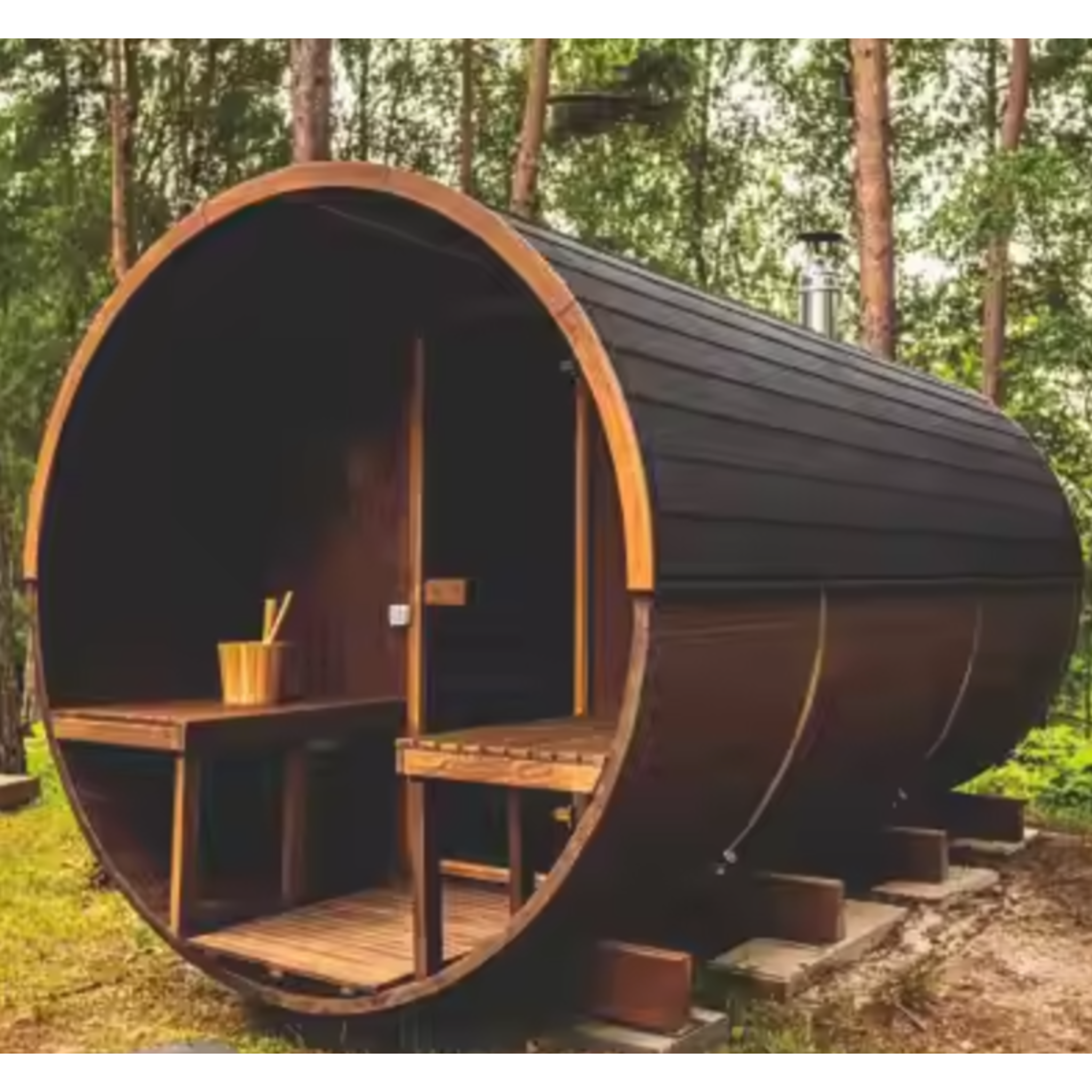 HavenHoop Rustic Barrel Sauna