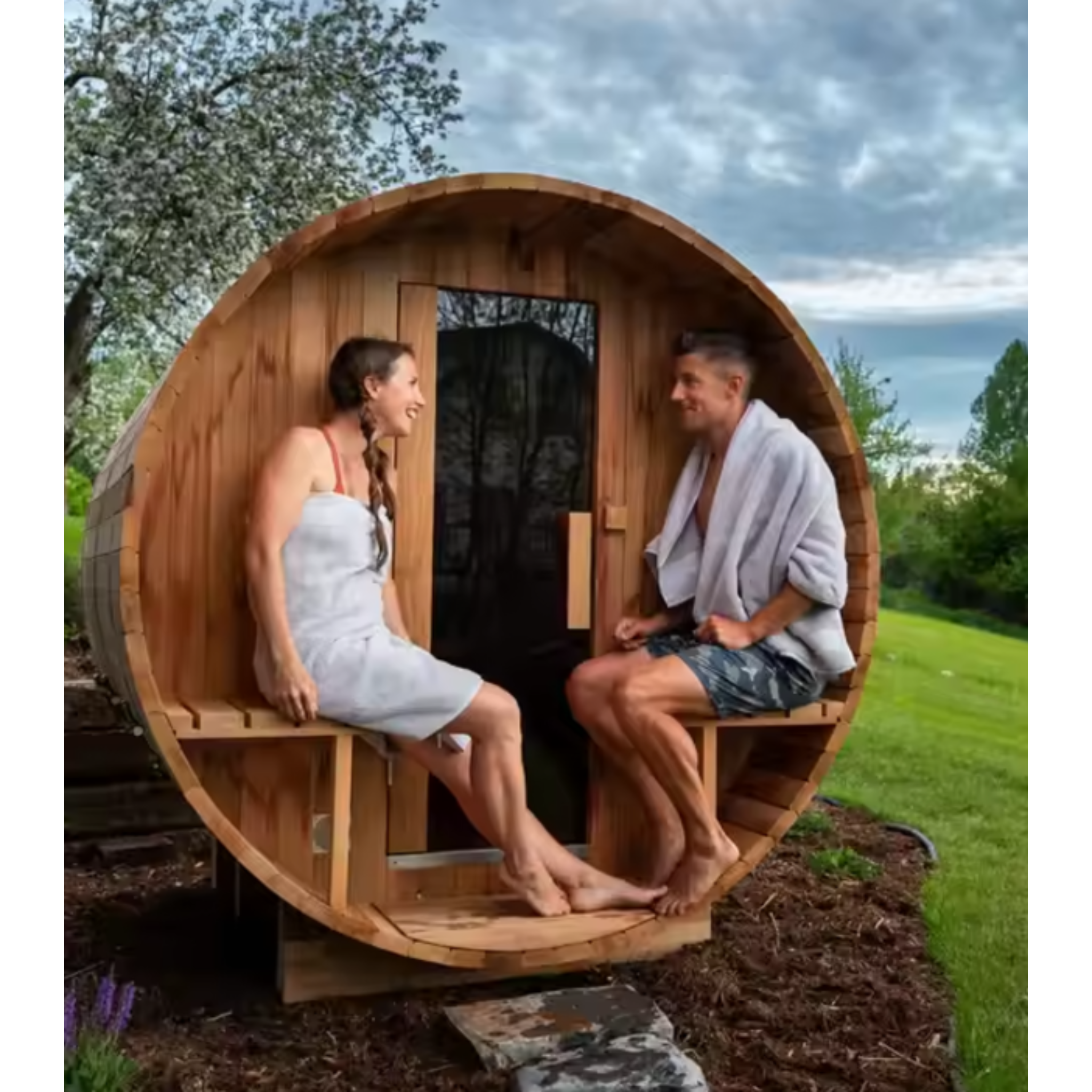 ArcTherm ShingleWrap Barrel Sauna